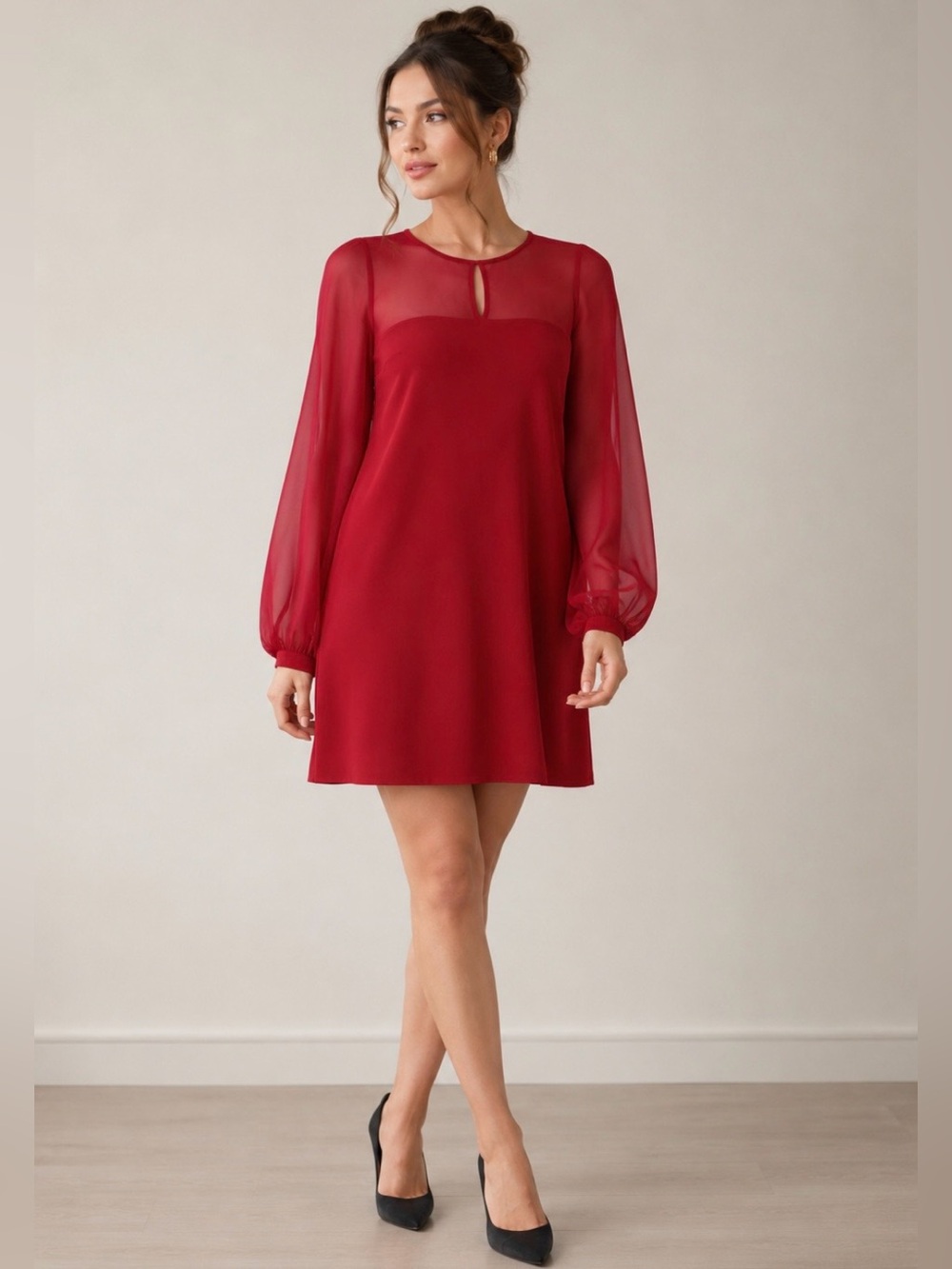 Beautiful Adele Fado Queen Red Satin Dress